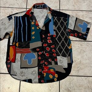 Oversized Colorful Shirt S-L NWOT